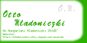 otto mladoniczki business card